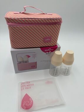 NIB Spectra Pink Cooler Kit designed for storing and transporting breast milk